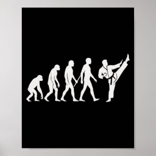 Poster Karate Evolução MMA Kickboxing Muay Thai Artes Mar