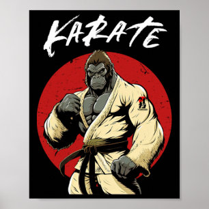 Poster Karate Gorilla Karateka