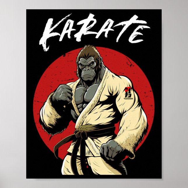 Poster Karate Gorilla Karateka (Frente)