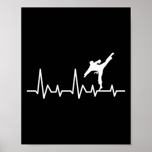 Poster Karate Heartbeat - Treinador de Artes Marciais Kar