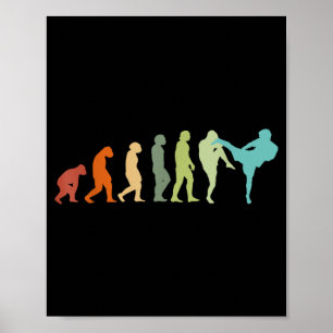 Poster Karate Kung-Fu Evolução Kickboxer Muay Thai MMA