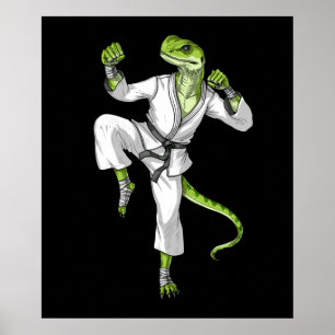 Poster Karate Lizard