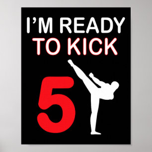 Poster Karate Lovers Gift Boys Birthday Kids Kick 5