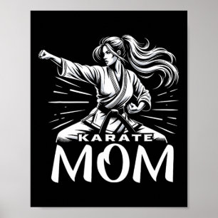 Poster Karate Mãe Artes Marciais Ligação Familiar Mãe