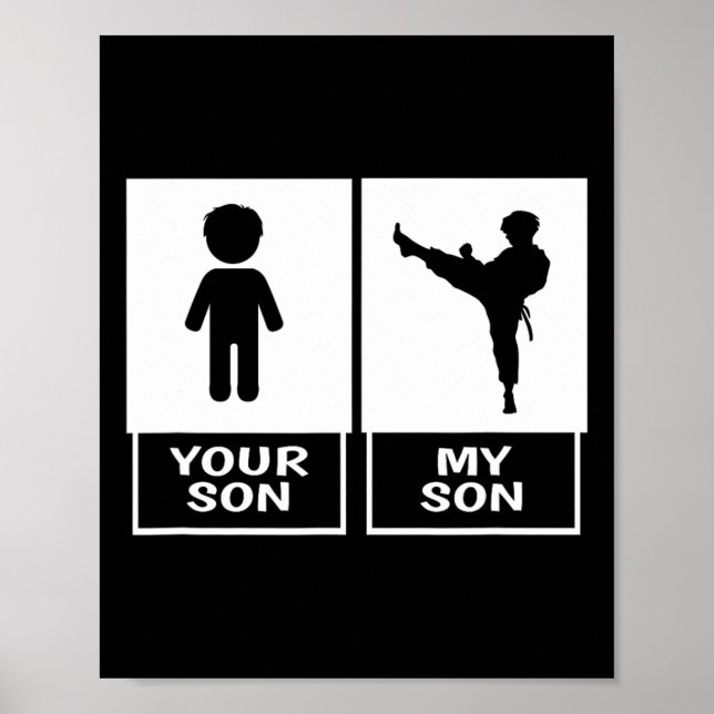 Poster Karate Mãe Ou Pai Seu Filho (Frente)