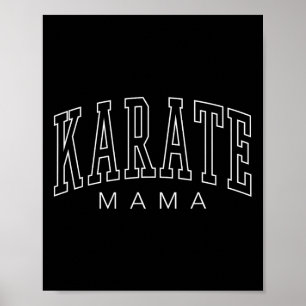 Poster Karate Mama Mulheres Preppy Karate Mãe