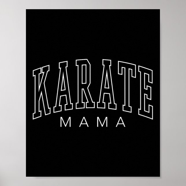 Poster Karate Mama Mulheres Preppy Karate Mãe (Frente)