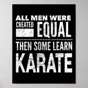 Poster Karate Men Martial Arts Sensei Engraçado Declaraçã