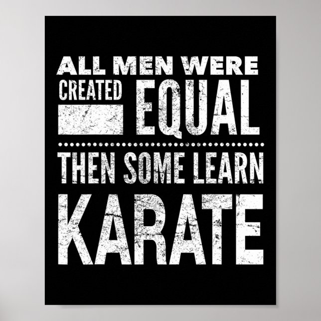 Poster Karate Men Martial Arts Sensei Engraçado Declaraçã (Frente)