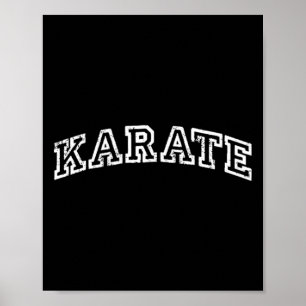 Poster Karate Minimalist Vintage inspira a retrovarsity S