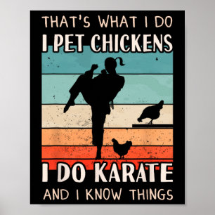 Poster Karate Outfit - Design para galinhas reprodutoras 