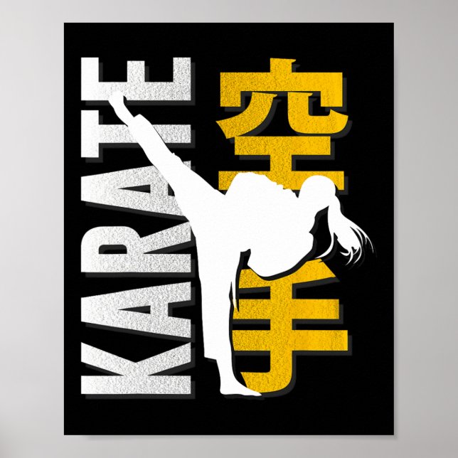 Poster Karate Shirts Artes Marciais - Raparigas (Frente)