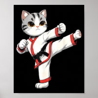 Karate Taekwondo Gato Engraçado Jiu Jitsu Mulheres