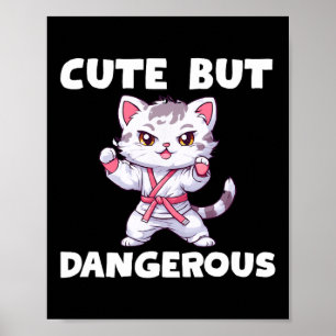 Poster Karate Taekwondo Kitty Cat Kara