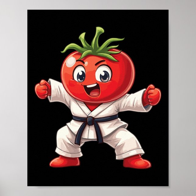 Poster Karate Tomate Judogi Poderoso Artes Marciais Desen (Frente)