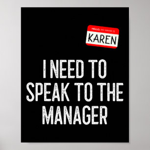Poster Karen Halloween Fala Com A Diversão Do Gerente L