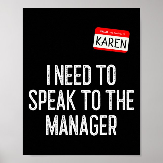 Poster Karen Halloween Fala Com A Diversão Do Gerente L (Frente)