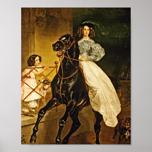 Poster Karl Bryullov - Um Cavaleiro (Frente)