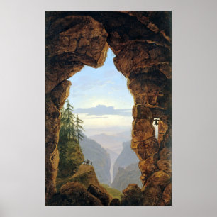 Póster Karl Friedrich Schinkel a porta nas rochas