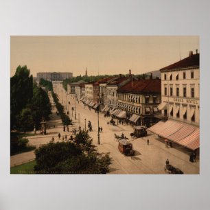 Poster Karl Johans Gade e Slottet, Oslo, Noruega