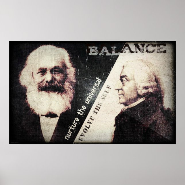 Poster Karl Marx e Adam Smith, a dúzia de (Frente)
