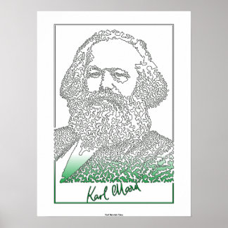 Poster Karl Marx. Filósofo e economista alemães [003]