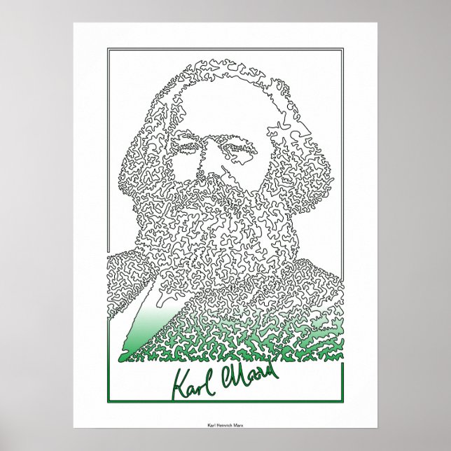 Poster Karl Marx. Filósofo e economista alemães [003] (Frente)