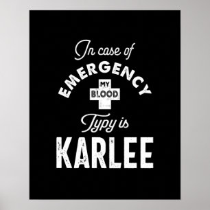 Poster Karlee Personalised Name Birthday Gift