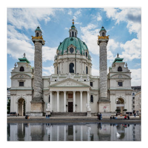 Póster Karlskirche em Viena, Áustria