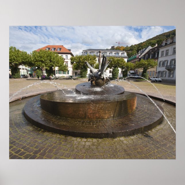 Póster Karlsplatz (Praça de Karl), Cidade Antiga de Heide (Frente)