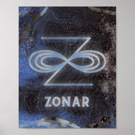Poster Karuna Reiki Zonar Star Marble Blue