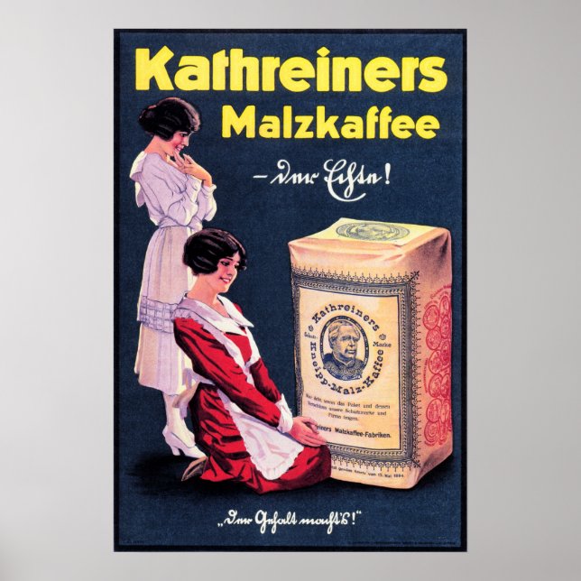 Poster KATHREINERS MALZKAFFEE Café alemão Bebida em pó (Frente)