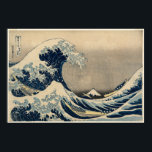 Poster Katsushika Hokusai. A onda do Excelente de Kanagaw<br><div class="desc">Katsushika Hokusai. A onda de Excelentes de Kanagawa. A onda do Excelente de Kanagawa,  também conhecida como onda do Excelente,  da série 36 Views do Monte Fuji (Fugaku sanjūrokkei) Katsushika Hokusai,  1829-1833. Reprodução de famosas imagens de arte no dominio público.</div>