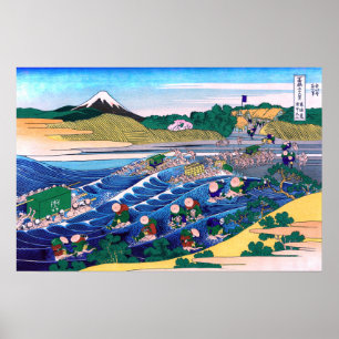 Poster Katsushika Hokusai - Fuji do Kanaya no Tokaido