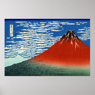 Poster Katsushika Hokusai - Vento Bom, Bom Dia 
