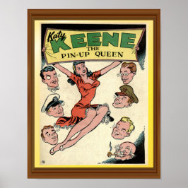 Póster Katy Keene Vintage Cobrir de banda desenhada da Ra