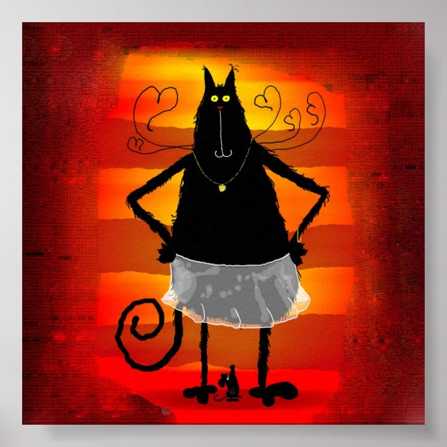 Poster Katzenbailerina (Frente)