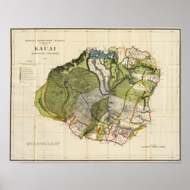 Póster Kauai, Havaí (Frente)