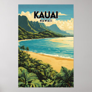 Poster Kauai Hawaii Nostalgic Viagem