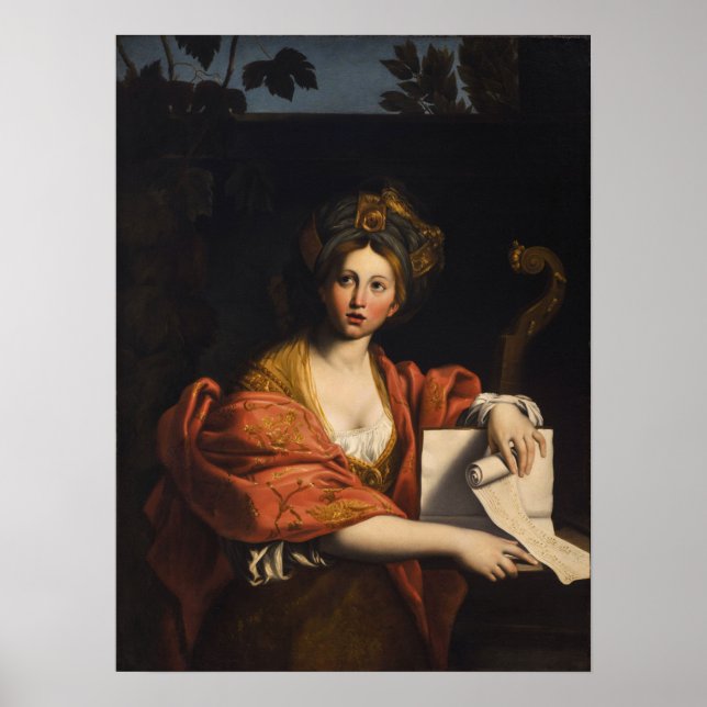 Poster Kauffman - Cumaean Sibyl Após Domenichino 1763 (Frente)