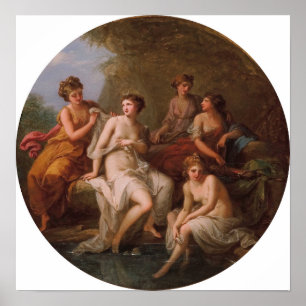Poster Kauffman - Diana e seus Ninfas Bathing