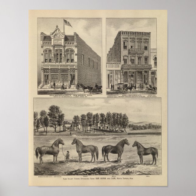 Poster Kaw Valley Fazenda, Marion e Topeka, Kansas (Frente)
