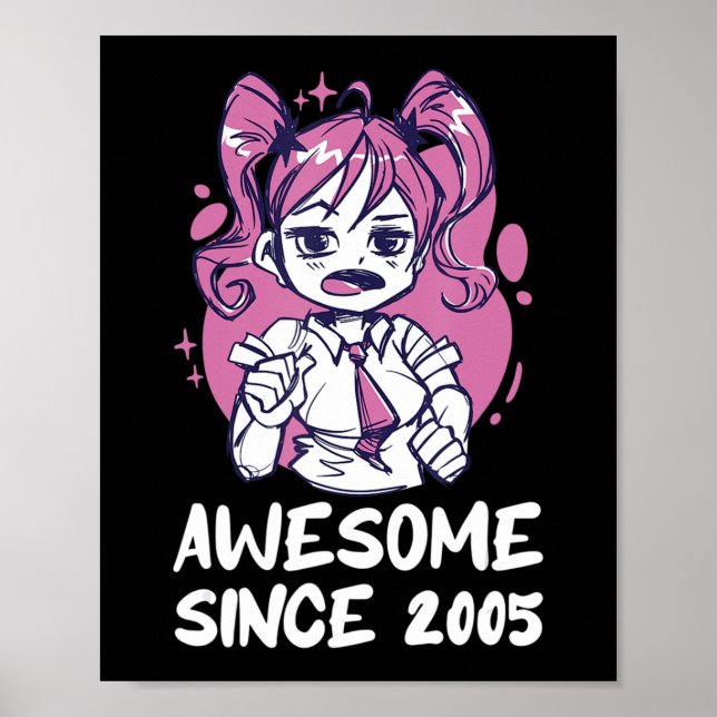 Poster Kawaii Anime Merch the Birthday Girl Year Old Bor (Frente)