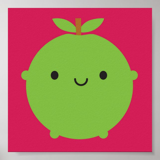 Poster Kawaii Apple (Frente)