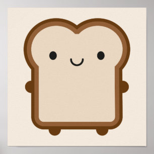 Poster Kawaii Bread / Toast