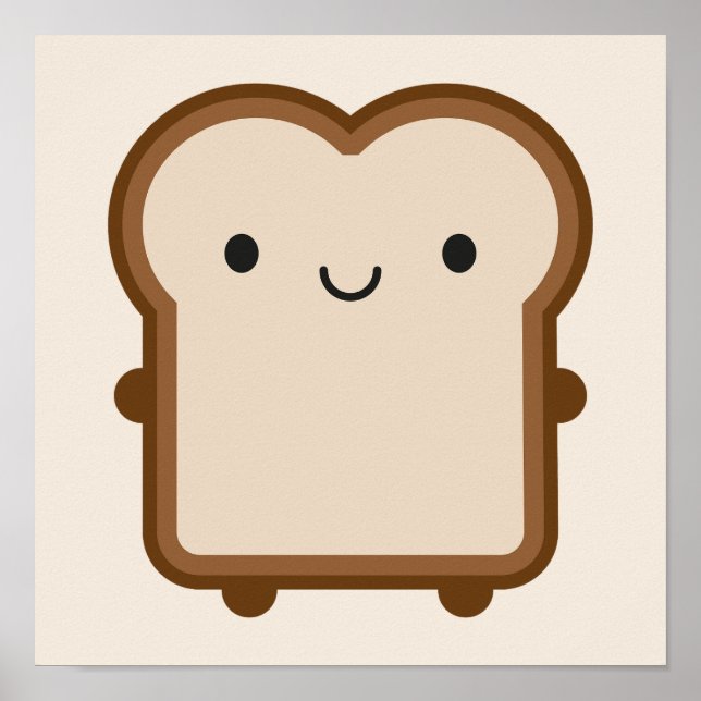 Poster Kawaii Bread / Toast (Frente)