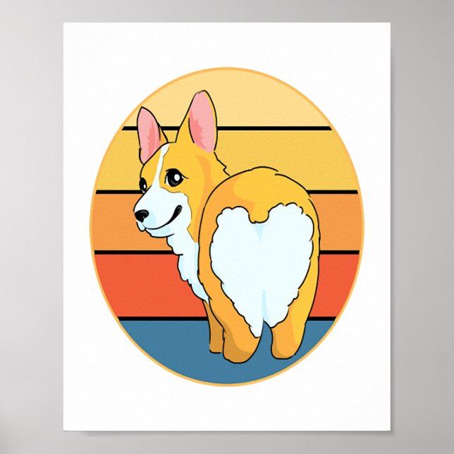 Poster Kawaii Corgi (Frente)