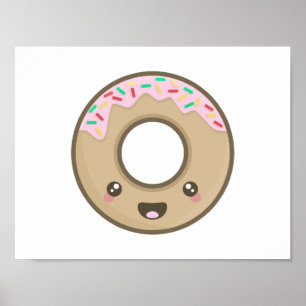Póster Kawaii donut
