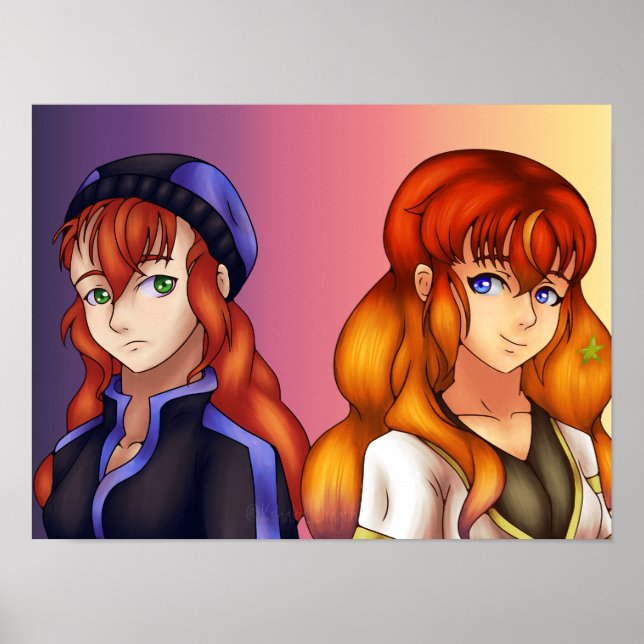 Poster Kawaii Girls (Frente)