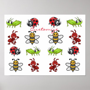 Poster Kawaii Insetos Thunder_Cove